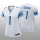 Detroit Lions #1 Jeff Okudah White Game Women's Jersey