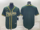 Men's Green Bay Packers Blank Green Stitched Baseball Cool Base Jersey