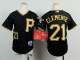 Pittsburgh Pirates #21 Roberto Clemente Black Cool Base Stitched Youth MLB Jersey