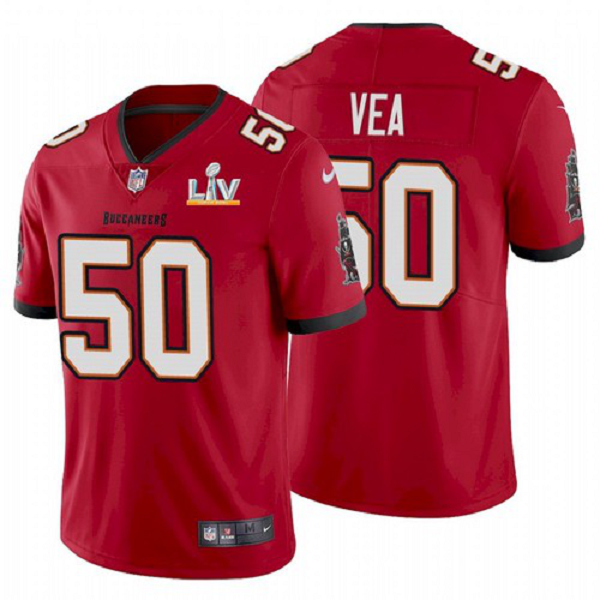 Men's Tampa Bay Buccaneers Vita Vea Red 2021 Super Bowl LV Jersey