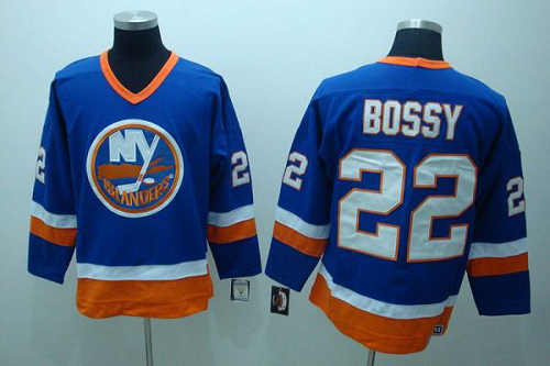 New York Islanders #22 Mike Bossy Stitched Third Light Blue NHL Jersey