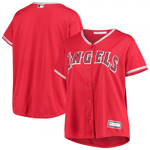 Women's Los Angeles Angels Red Plus Size Alternate Replica Team Jersey