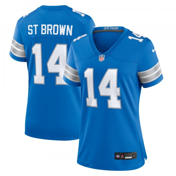 Women's Detroit Lions Amon-Ra St. Brown Nike Blue Team Game Jersey