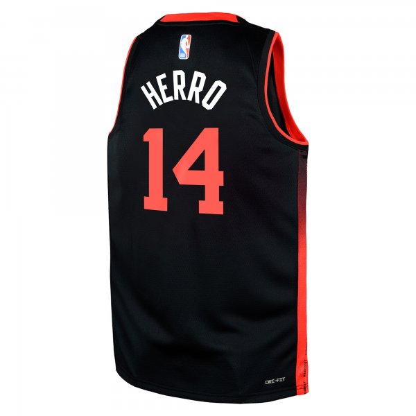 Youth Miami Heat Tyler Herro Nike Black  Swingman Replica Jersey - City Edition