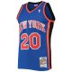 Men's New York Knicks Allan Houston Mitchell & Ness Blue Hardwood Classics Swingman Jersey