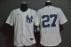 Men's New York Yankees #27 Giancarlo Stanton White Home No Name Stitched MLB Flex Base Nike Jersey