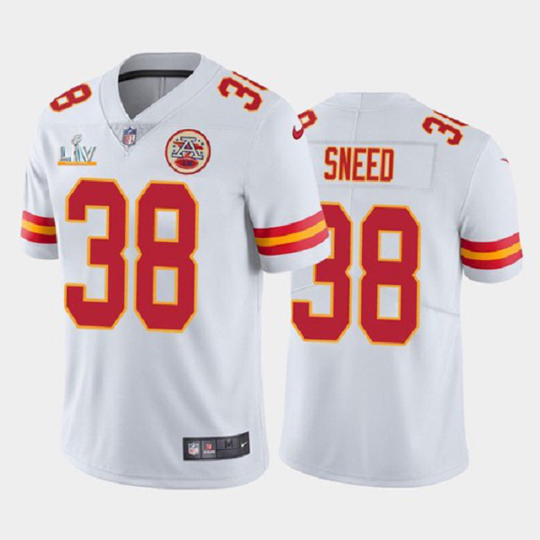 Men's Kansas City Chiefs L'Jarius Sneed White 2021 Super Bowl LV Jersey