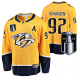 Men's Nashville Predators Ryan Johansen 2022 Stanley Cup Playoffs #92 Gold Home Jersey