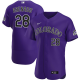 Men's Nike Colorado Rockies #28 Nolan Arenado Purple Alternate 2020 Player MLB Jersey