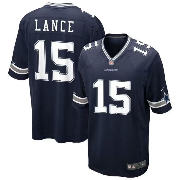 Youth Nike Dallas Cowboys Nike #15 Trey Lance Navy Game Jersey