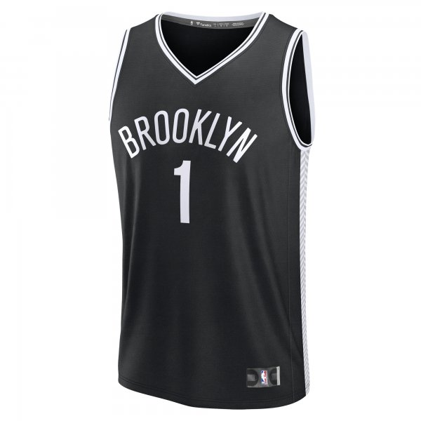 Youth Brooklyn Nets Mikal Bridges Fanatics Black Fast Break Player Jersey - Icon Edition