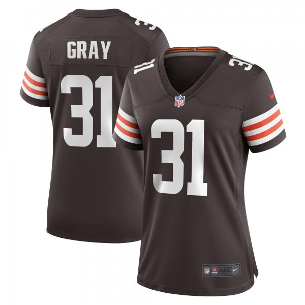 Women's Cleveland Browns Vincent Gray Nike  Brown Team Game Jersey