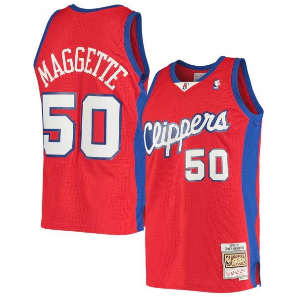 Men's LA Clippers Corey Maggette Mitchell & Ness Red 2001/02 Hardwood Classics Swingman Jersey