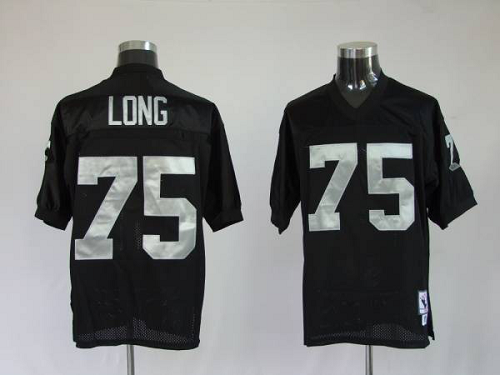 Men's Mitchell And Ness Las Vegas Raiders Howie Long #75 Stitched Black NFL Jersey