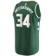 Men's Milwaukee Bucks Giannis Antetokounmpo Fanatics Hunter Green Fast Break Replica Player Jersey - Icon Edition