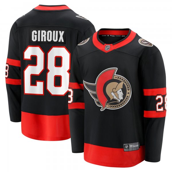 Men's Ottawa Senators Claude Giroux Fanatics Black Home Breakaway Player Jersey