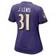 Women's Baltimore Ravens Jamal Lewis Nike Purple Game Retired Player Jersey