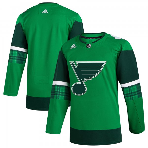 Men's St. Louis Blues  adidas Kelly Green 2023 St. Patrick's Day Primegreen Jersey