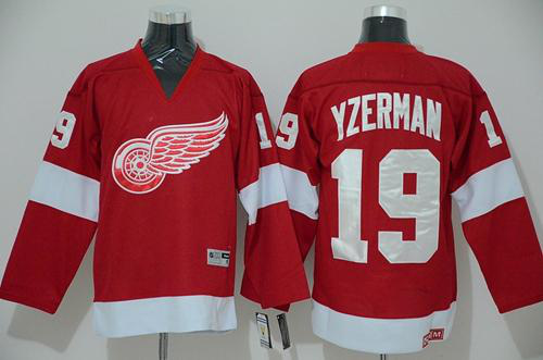 Detroit Red Wings #19 Steve Yzerman Red CCM Stitched NHL Jersey