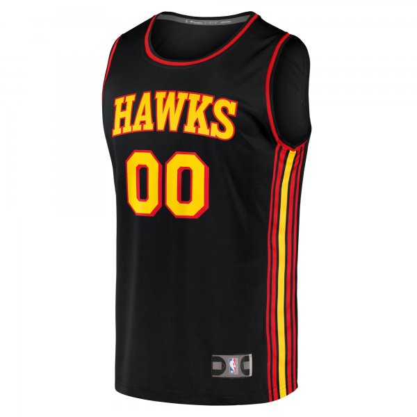 Men's Atlanta Hawks Fanatics Black Fast Break Replica Custom Jersey - Statement Edition