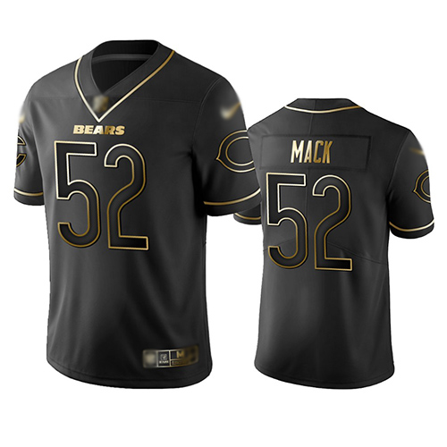 Chicago Bears #52 Khalil Mack Black Men's Stitched NFL Limited Golden Edition Jersey