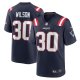 Men's New England Patriots Mack Wilson Nike Navy Game Jersey