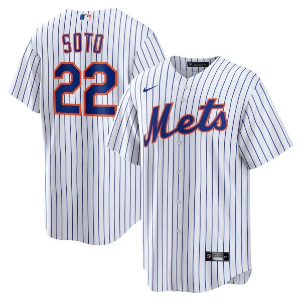 Men's #22 New York Mets Juan Soto Nike White Home Replica Player Jersey