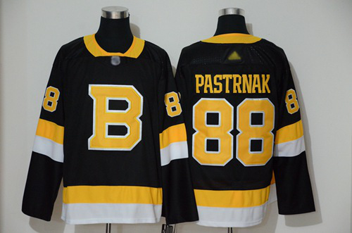 Boston Bruins #88 David Pastrnak Black Throwback Stitched NHL Jersey