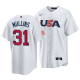 Baltimore Orioles #31 Cedric Mullins 2023 World Baseball Classic White  Men's USA Jersey