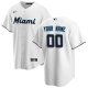 Men's Miami Marlins Nike White Home Replica Custom Jersey