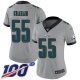 Women's Philadelphia Eagles #55 Brandon Graham SilverStitched NFL Limited Inverted Legend 100th Season Jersey