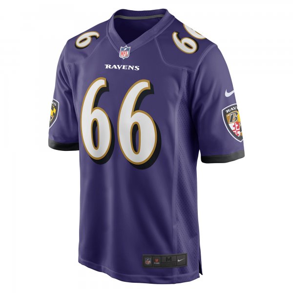 Men's Baltimore Ravens Ben Cleveland Nike Purple Game Jersey