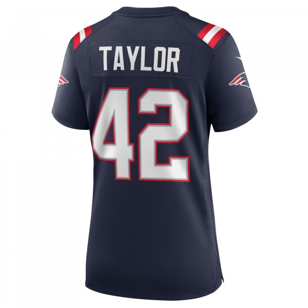 Women's New England Patriots J.J. Taylor Nike Navy Team Game Jersey