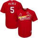 St. Louis Cardinals #5 Albert Pujols Red Cool Base Stitched Youth MLB Jersey