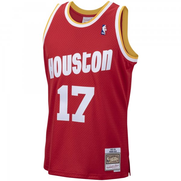 Men's Houston Rockets Mario Elie Mitchell & Ness Red 1993/94 Hardwood Classics Swingman Jersey