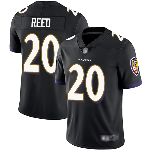 Men's Baltimore Ravens #20 Ed Reed Black Alternate Stitched NFL Vapor Untouchable Limited Jersey