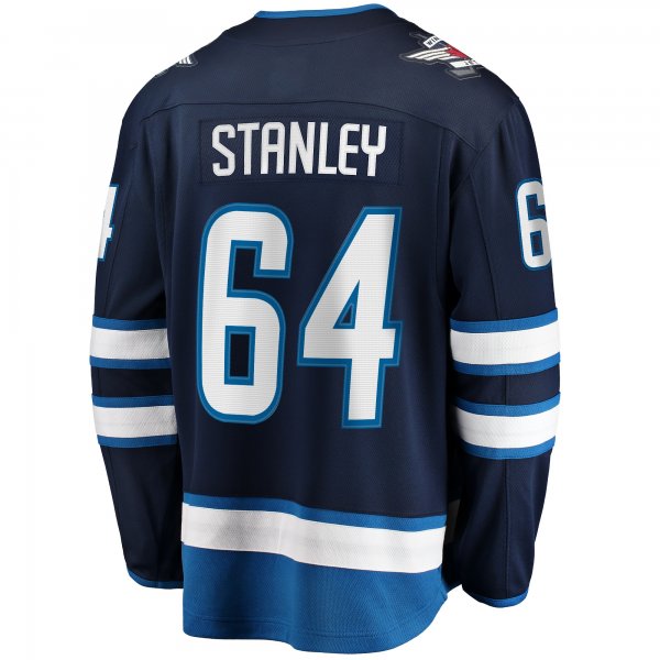 Men's Winnipeg Jets Logan Stanley Fanatics Navy Home Premier Breakaway Player Jersey