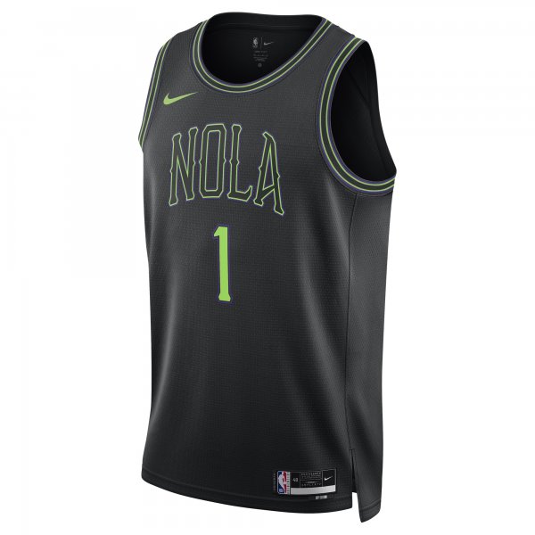 Unisex New Orleans Pelicans Zion Williamson Nike Black 2023/24 Swingman Jersey - City Edition