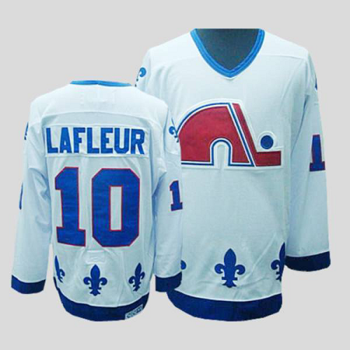 Quebec Nordiques #10 Guy Lafleur Stitched CCM Throwback white NHL Jersey