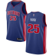 Detroit Pistons #25 Derrick Rose Blue NBA Swingman Icon Edition Jersey