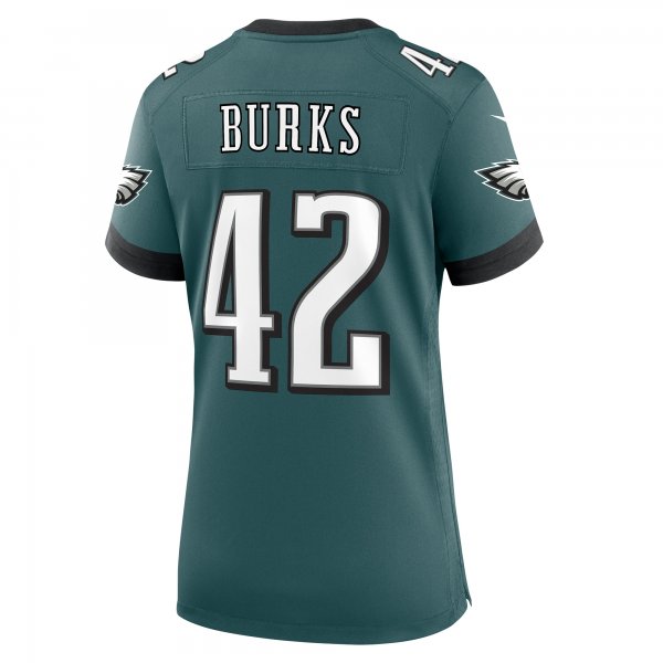 Women's Philadelphia Eagles Oren Burks Nike Midnight Green  Game Jersey