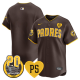 Men's San Diego Padres Blank For Peter & Petco Park 20th Patch Vapor Premier Limited All Stitched Cool Base Jersey