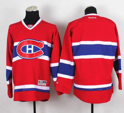 Montreal Canadiens Blank Stitched Red New CH NHL Jersey