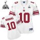 New York Giants #10 Eli Manning White Women's Team Color Super Bowl XLVI Stitched NFL Jersey