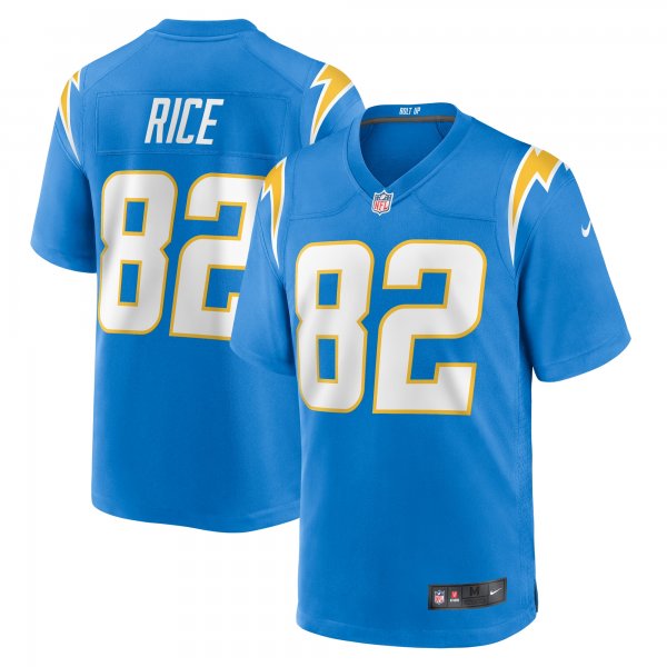 Men's Los Angeles Chargers Brenden Rice Nike  Powder Blue Team Game Jersey