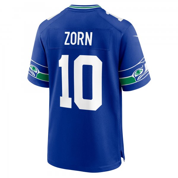 Men's Seattle Seahawks Jim Zorn Nike Royal Throwback Retired Player Game Jersey