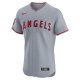 Men's Los Angeles Angels  Nike Gray Road Vapor Premier Elite Patch Jersey