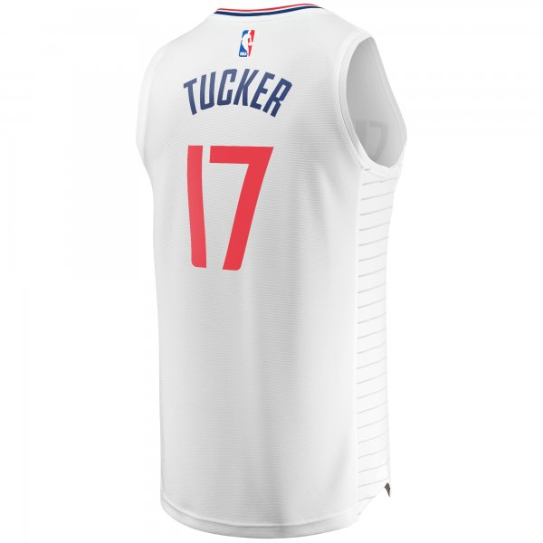 Youth LA Clippers PJ Tucker Fanatics White Fast Break Player Jersey - Association Edition