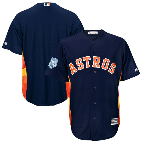 Men's Houston Astros Majestic Blank Navy 2019 Spring Training Cool Base Team MLB Jersey