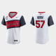 #57 Shane Bieber Cleveland Indians 2021 Little League Classic Home Flex Base White Men's Jersey